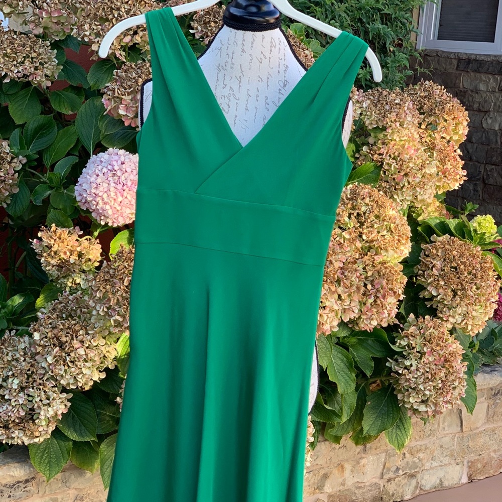 J. Crew Sophia silk emerald dress - Picture 2 of 5